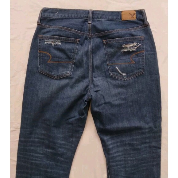 American Eagle Vintage Hi-Rise Button Fly Distressed Jeans Womens Size 10 - Picture 7 of 8